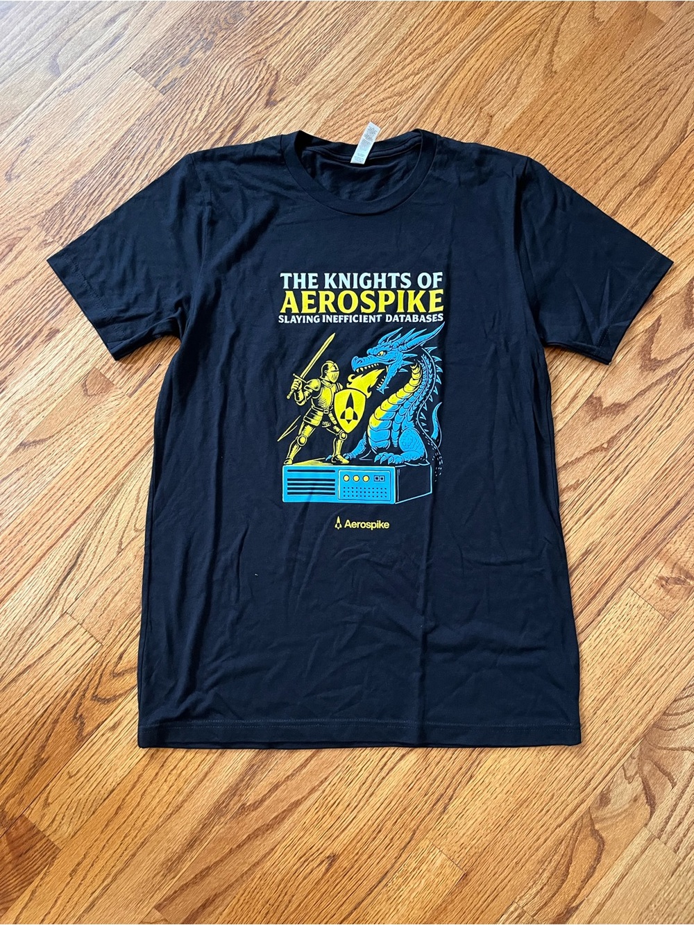 Bella Canvas Black Tee with Yellow and Blue Knights Graphic